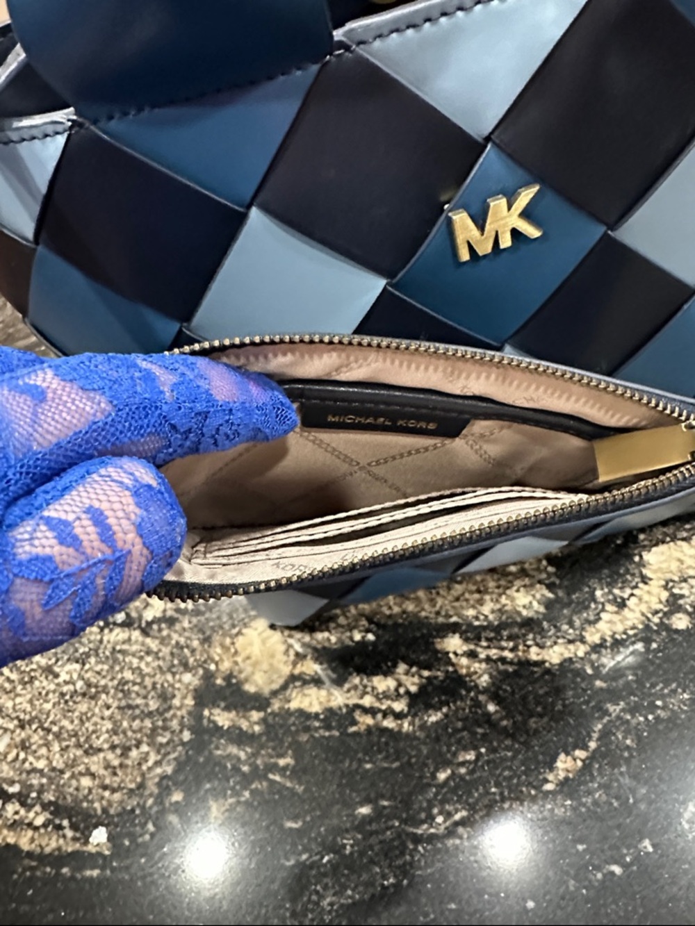 Michael Kors Mott Woven Leather Tote - Picture 7 of 13